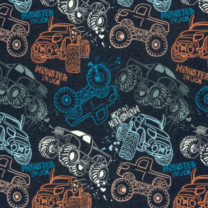 Sweat digitaldruck monstertrucks dunkel indigo