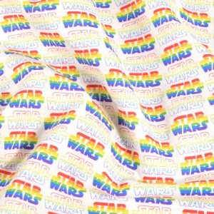 Baumwolle Popeline Star Wars multicolor/weiß