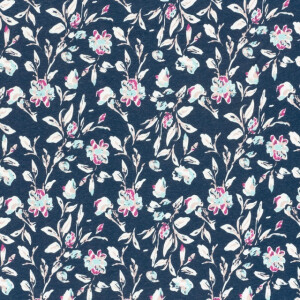 Sweat digitaldruck blumen marine