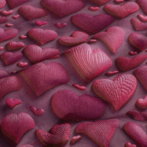 Softshell digitaldruck herzen rosa