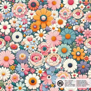 Softshell digitaldruck blumen hellrosa