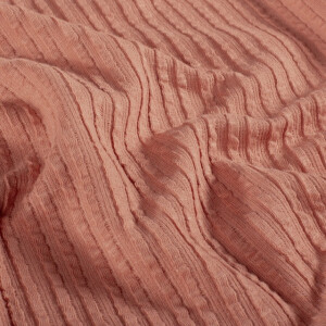 Rib jacquard uni koralle