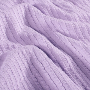 Rib jacquard uni flieder