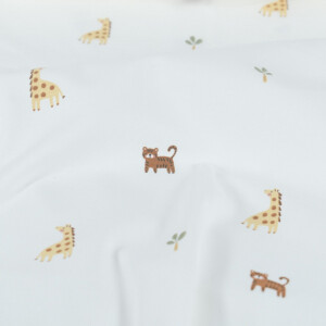 Baumwolljersey Tiere offwhite