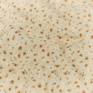 Baumwolljersey blumen beige