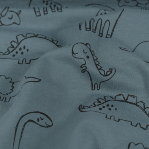 Sweat/French Terry Dinos indigo