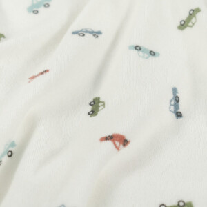 Stretch Frottee Autos offwhite