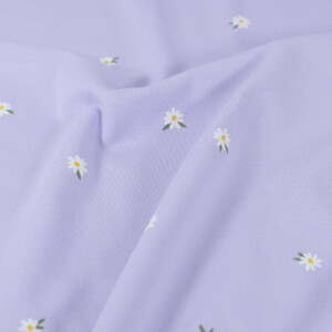 Baumwolljersey Blumen flieder