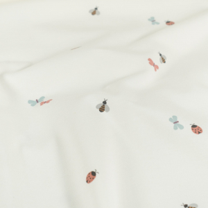 Baumwolljersey Insekten offwhite