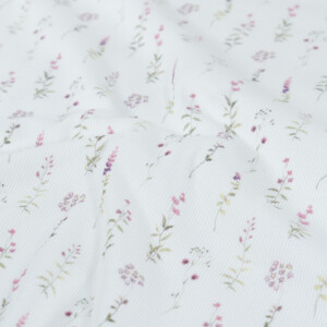 Ripp Jersey Digitaldruck Blumen offwhite