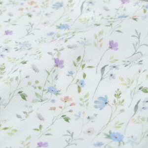 Ripp Jersey Digitaldruck Blumen offwhite