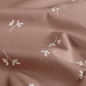 Baumwolle popeline zweige hellmauve