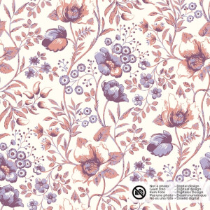 Baumwolle popeline blumen offwhite