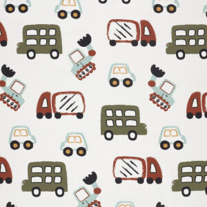 Baumwolle popeline fahrzeuge offwhite