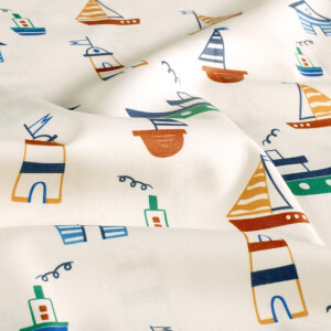 Baumwolle popeline boote offwhite