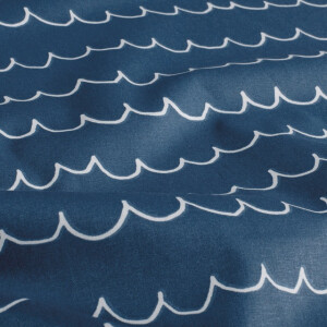 Baumwolle popeline wasser kobalt