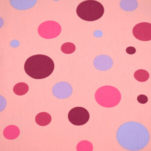 100x150 cm Baumwolljersey Punkte rosa