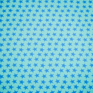 100x150cm Sterne Aqua/Stahlblau