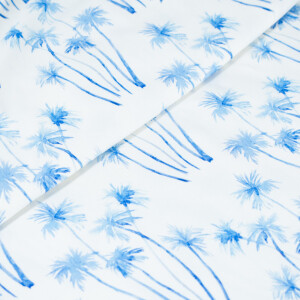 100x150 cm baumwolljersey Digitaldruck Palmen offwhite Blooming Fabrics