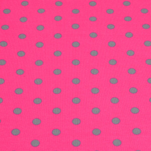 95x150 cm baumwolljersey Punkte Pink/Grau