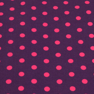 95x150 cm baumwolljersey Punkte Pink/Lila