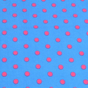 95x150 cm baumwolljersey Punkte Pink/Aqua