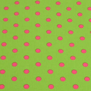 95x150 cm baumwolljersey Punkte rosa/grün