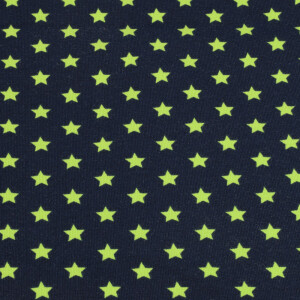 95x150 cm baumwolljersey Sterne grün/dunkelblau