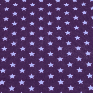 95x150 cm baumwolljersey Sterne lila/dunkelviolett
