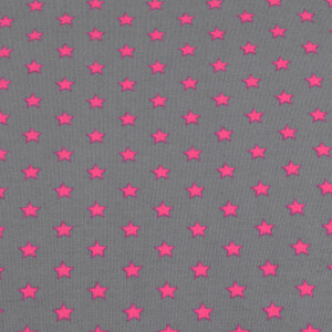 95x150 cm baumwolljersey Sterne Pink/Grau