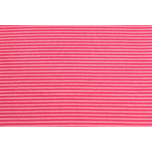50x70 cm Bündchenstoff gestreift 2mm pink/rosa