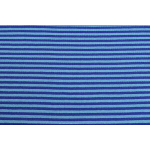 50x70 cm Bündchenstoff gestreift 4mm blau/türkis