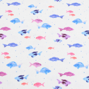 100x150 cm Bloomingfabrics Baumwolljersey Fishes