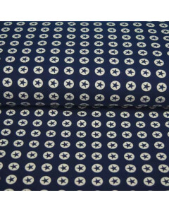 100x150 CM Baumwolljersey Sterne/Kreis marine