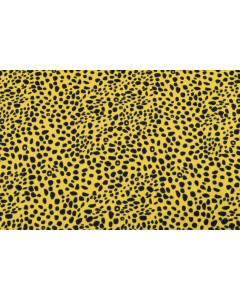 100x150 cm Baumwolljersey Leopard gelb