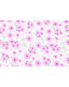 100x150 cm Baumwolljersey Digitaldruck Blumen fuchsia