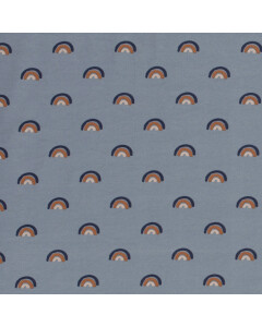 100x150cm Baumwolljersey Regenbögen indigo