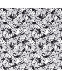 Polyester Jersey Spinnen Folie hellgrau/schwarz