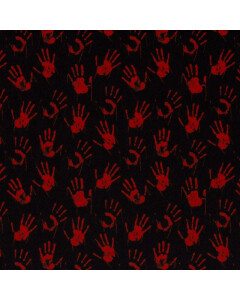 Polyester Jersey Hände Folie schwarz/rot