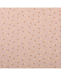 Baumwolljersey blumen braun