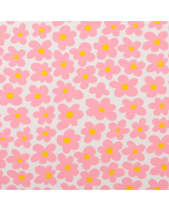 Baumwolljersey blumen rosa