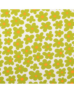 Baumwolljersey blumen gr&uuml;n