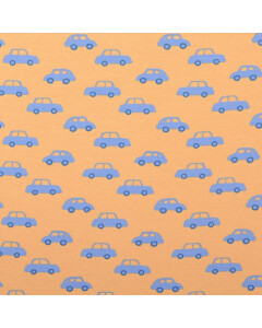 Baumwolljersey autos blau