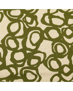 Viskose leinen bedruckt abstrakt olivgrün