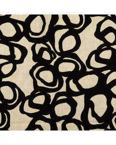 Viskose leinen bedruckt abstrakt schwarz