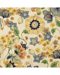 Viskose leinen digitaldruck blumen braun