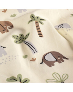 Baumwolljersey Elefanten beige