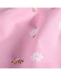 Baumwolljersey Bienen rosa