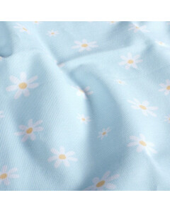 Baumwolljersey Blumen hellblau
