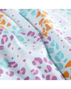 Baumwolljersey Blumenmuster aqua